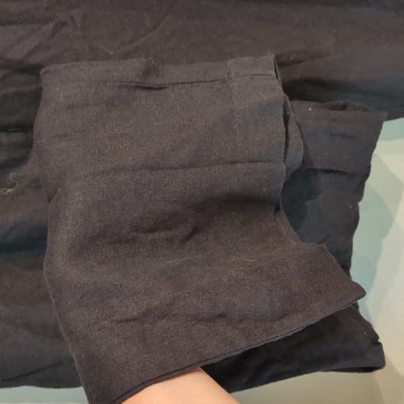 Old Navy Extra High Rise Taylor Wide Leg Trouser XL Tall Black Linen Pants - Picture 10 of 14